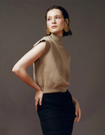 Load image into Gallery viewer, Giselle Knitted Top in Taupe
