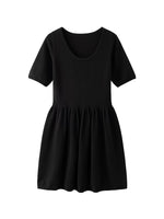 Load image into Gallery viewer, Tulip Stretch Dress in Black