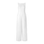 Load image into Gallery viewer, Tailored Pocket Maxi Jumpsuit in White