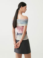 Load image into Gallery viewer, Off Shoulder Stretch Top in Multi
