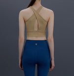 Load image into Gallery viewer, Padded Cross Over Halter Top in Black