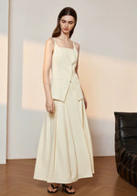 Load image into Gallery viewer, Cami Vest + Maxi Skirt Set in Cream