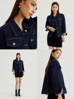 Load image into Gallery viewer, Classic Denim Jacket in Navy