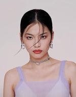 Load image into Gallery viewer, Diamante Square Drop Earrings