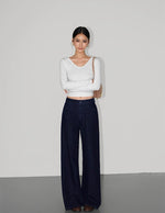 Load image into Gallery viewer, High Rise Straight Leg Jeans in Navy