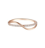 Load image into Gallery viewer, Set of 4 Rose Gold Diamante Rings