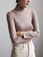 Load image into Gallery viewer, Side Line Turtleneck Top in Purple