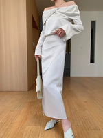 Load image into Gallery viewer, Satin Wrap Gathered Skirt in Cream