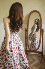 Load image into Gallery viewer, Square Neck Floral Flare Dress in Multi