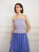 Load image into Gallery viewer, Pleated Bustier Top in Purple