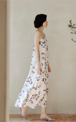 Load image into Gallery viewer, Printed Halter Maxi Dress in Beige