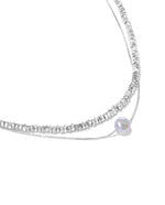 Load image into Gallery viewer, Double Chain Beaded Pearl Necklace