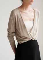 Load image into Gallery viewer, Tencel Blend Twist Top in Grey