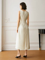 Load image into Gallery viewer, Cami Pin Midi Dress in Cream