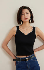 Load image into Gallery viewer, Contrast Edge Top in Black