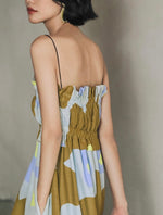 Load image into Gallery viewer, Floral Rusching Cami Maxi Dress in Multi