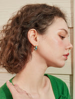 Load image into Gallery viewer, Multi Coloured Wide Hoop Earrings