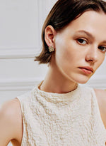 Load image into Gallery viewer, Diamante Weave Earrings