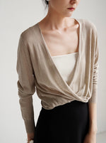 Load image into Gallery viewer, Tencel Blend Twist Top in Beige