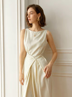 Load image into Gallery viewer, Cami Pin Midi Dress in Cream