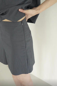 Korean High Waist Zip Shorts [2 Colours]
