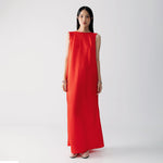 Load image into Gallery viewer, Harlow Silk Blend Dress in Red
