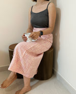 Load image into Gallery viewer, Korean Light Tweed Maxi Shift Skirt in Pink- S/M