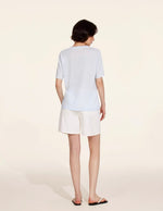 Load image into Gallery viewer, Wide Leg Denim Shorts in White