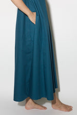 Load image into Gallery viewer, V Tent Dress in Teal Blue