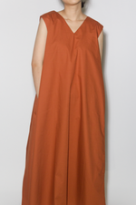 Load image into Gallery viewer, V Tent Dress in Terracotta