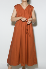 Load image into Gallery viewer, V Tent Dress in Terracotta