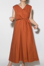 Load image into Gallery viewer, V Tent Dress in Terracotta