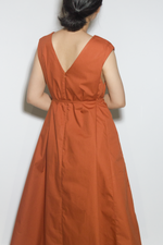 Load image into Gallery viewer, V Tent Dress in Terracotta