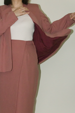 Load image into Gallery viewer, Japanese Twill Tailored Blazer in Coral