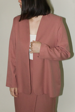 Load image into Gallery viewer, Japanese Twill Tailored Blazer in Coral