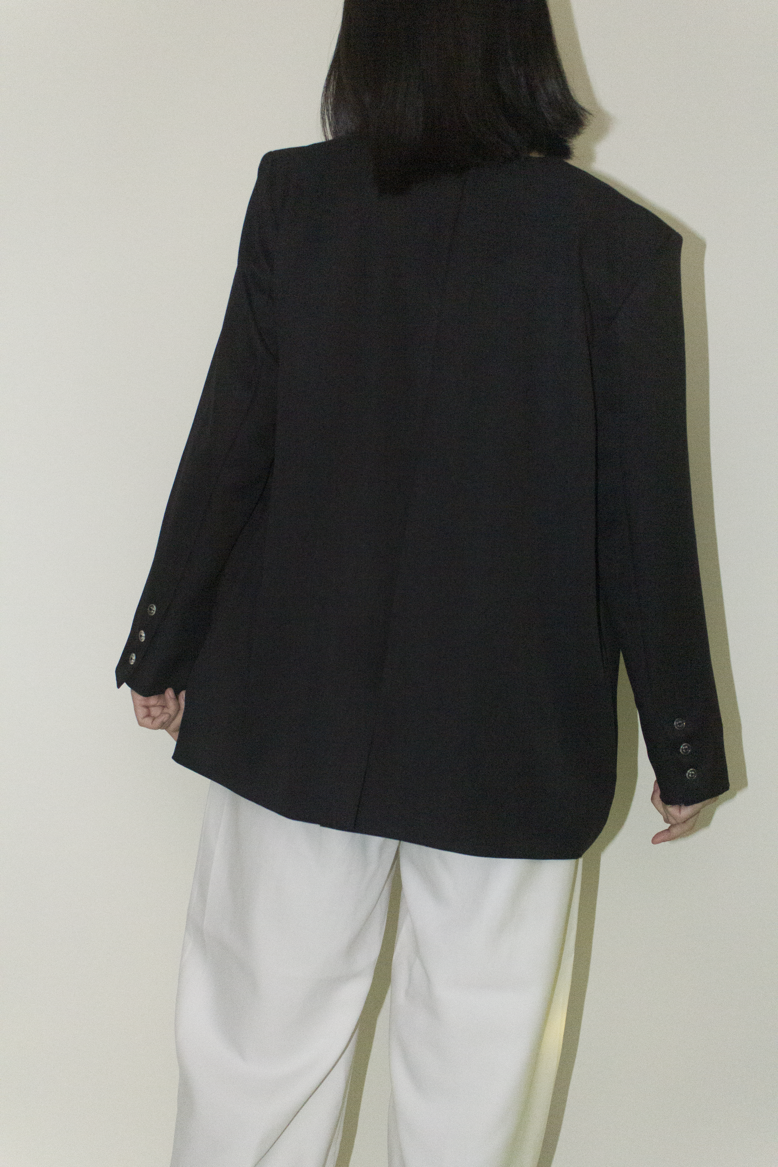 Japanese Twill Tailored Blazer in Black