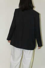 Load image into Gallery viewer, Japanese Twill Tailored Blazer in Black
