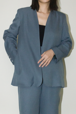 Load image into Gallery viewer, Japanese Twill Tailored Blazer in Blue