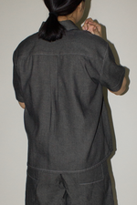 Load image into Gallery viewer, Cotton Denim Shirt in Black