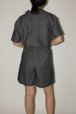 Load image into Gallery viewer, Cotton Denim Shorts in Black