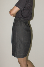 Load image into Gallery viewer, Cotton Denim Shorts in Black