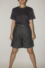 Load image into Gallery viewer, Cotton Denim Shorts in Black