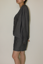 Load image into Gallery viewer, Cotton Denim Jacket in Black