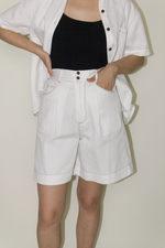 Load image into Gallery viewer, Cotton Denim Shorts in White