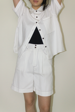 Load image into Gallery viewer, Cotton Denim Shorts in White