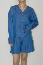Load image into Gallery viewer, Cotton Denim Jacket in Blue
