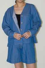 Load image into Gallery viewer, Cotton Denim Jacket in Blue