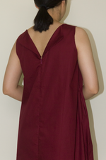 Load image into Gallery viewer, Back Lapel Maxi Dress in Red