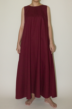 Load image into Gallery viewer, Back Lapel Maxi Dress in Red