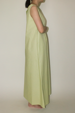 Load image into Gallery viewer, Back Lapel Maxi Dress in Green
